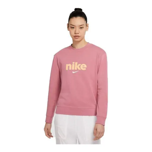 Camisola de Manga Comprida de Mulher Nike Crew Cor de Rosa