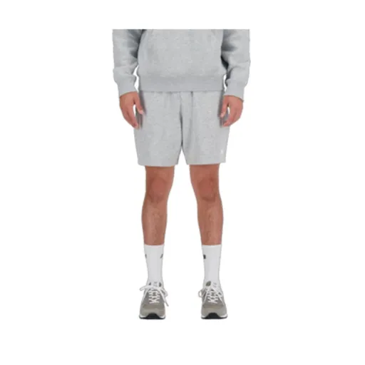 Calções de Desporto para Homem New Balance ESSENTIALS FRENCH TERY SHORT 7 MS41520  Cinzento