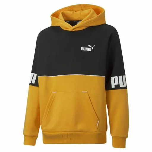 Polar com Capuz Homem Puma Power Colorblock Preto Amarelo