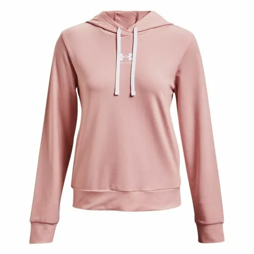 Polar com Capuz Mulher Under Armour Rival Terry Cor de Rosa