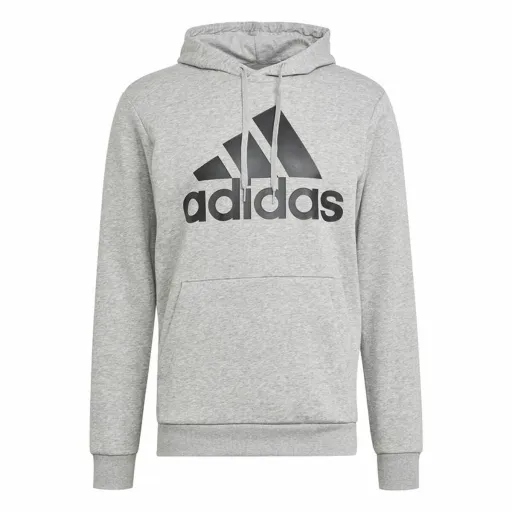 Polar com Capuz Homem Adidas  Essentials Fleece Big Logo Cinzento