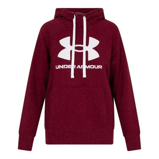 Polar com Capuz Mulher Under Armour Fleece Rival Vermelho Vermelho Escuro