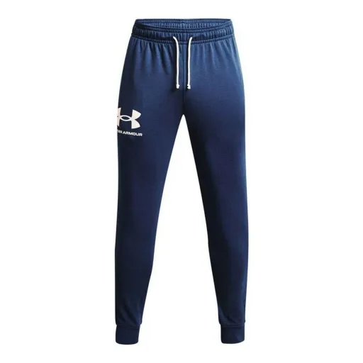 Calças Desportivas Under Armour Jogger Rival Terry Azul Escuro Homem