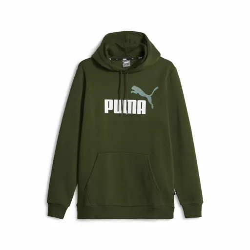 Polar com Capuz Homem Puma Ess+ 2 Col Big Logo Verde-Escuro