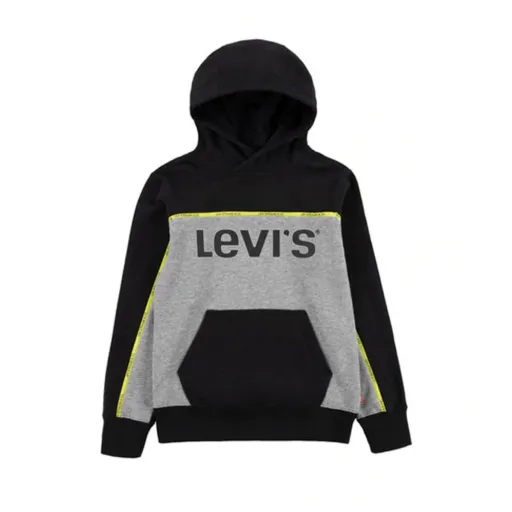 Polar com Capuz Criança Levi's PULL OVER HOODY 9EB915 Cinzento