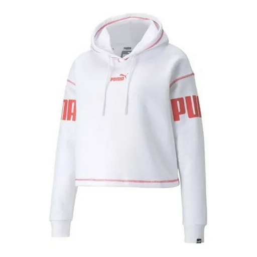 Polar com Capuz Mulher Puma Power Hoodie Fl Branco