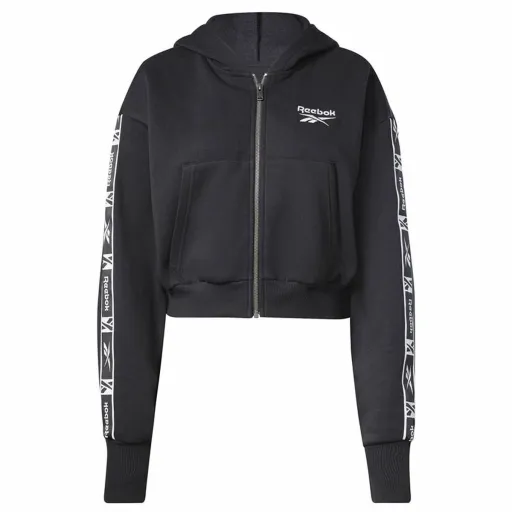 Casaco de Desporto para Mulher Reebok Tape Pack Full Zip Preto