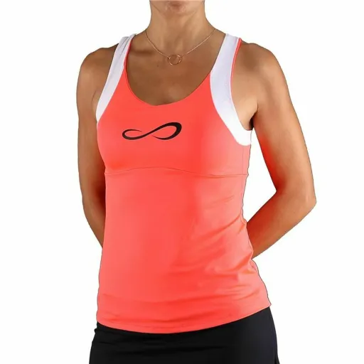 T-Shirt de Alças Mulher Endless Race Padel Salmão