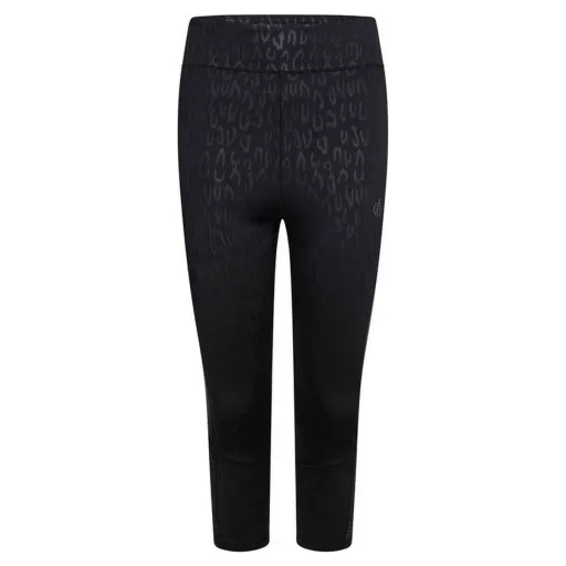 Leggings de Desporto de Mulher Dare 2b Shine Bright 3/4 Preto