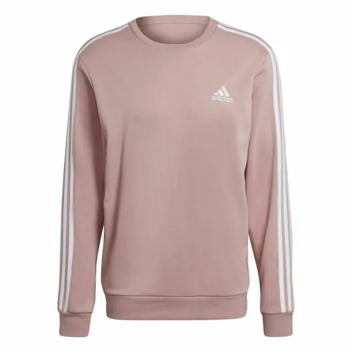 Polar Sem Capuz Homem Adidas Essentials French Terry 3 Stripes Cor de Rosa