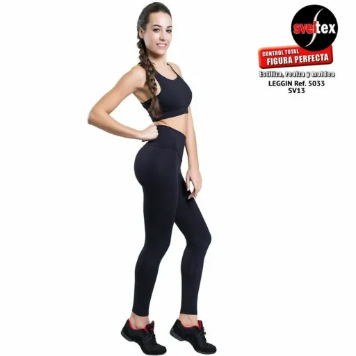 Leggings de Desporto de Mulher Happy Dance Preto