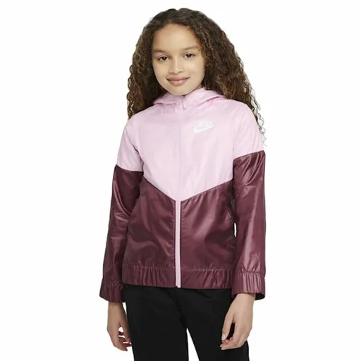 Casaco de Desporto Infantil Nike Sportswear Windrunner Cor de Rosa