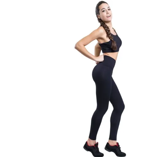 Leggings de Desporto de Mulher Happy Dance 2417ATC Preto