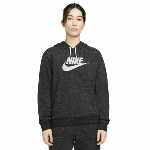 Polar com Capuz Mulher Nike Sportswear Gym Vintage Preto