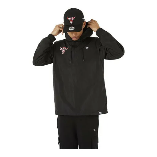 Polar com Capuz Homem New Era Chicago Bulls Preto