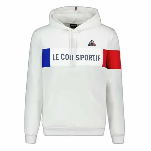 Polar com Capuz Homem Le Coq Sportif TRI HOODY NEW OPTICAL 2310015  Branco