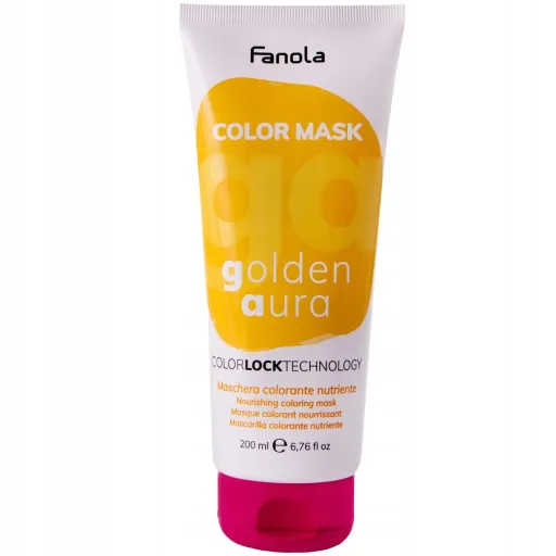 Máscara com Pigmentos Coloridos Fanola 200 ml Golden Aura