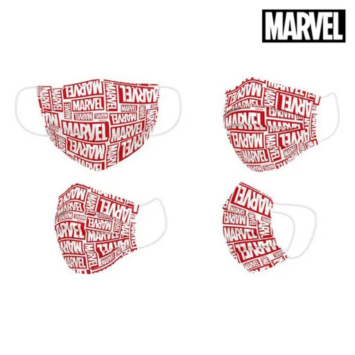 Máscara Higiénica Marvel Infantil Vermelho