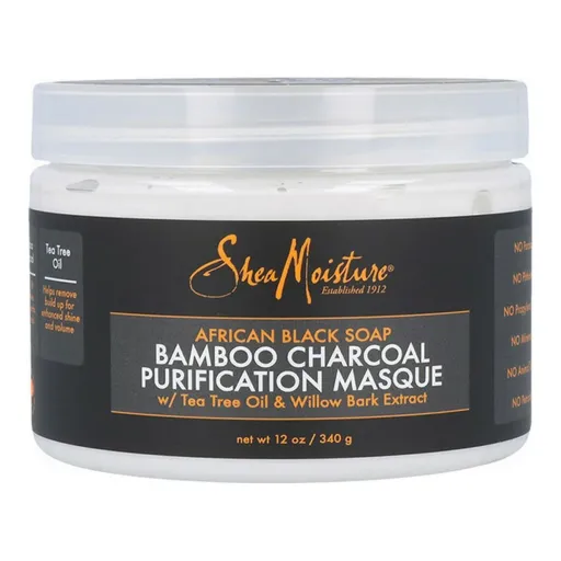 Máscara Capilar African Black Soap Bamboo Charcoal Shea Moisture (340 g)