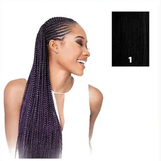 Extensões para o Cabelo X-Pression   Preto Sintético 208,28 cm Pelo Sintetico Nº 1