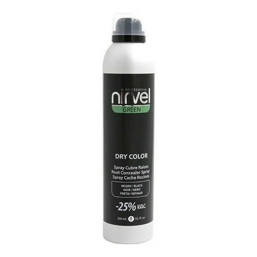 Spray para Cabelos Brancos Green Dry Color Nirvel Green Dry Preto (300 ml)