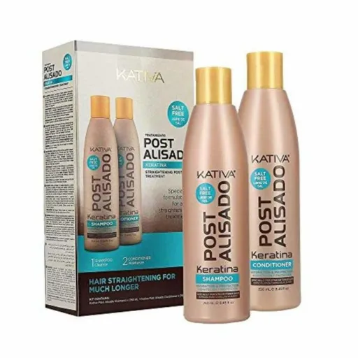 Champô + Condicionador Keratin Kit Kativa Post Alisado (2 Uds)