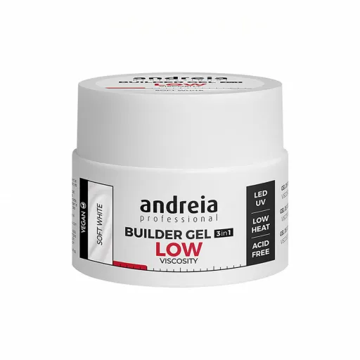 Verniz de Unhas em Gel Builder Low Viscosity Andreia Professional Builder Branco (44 g)