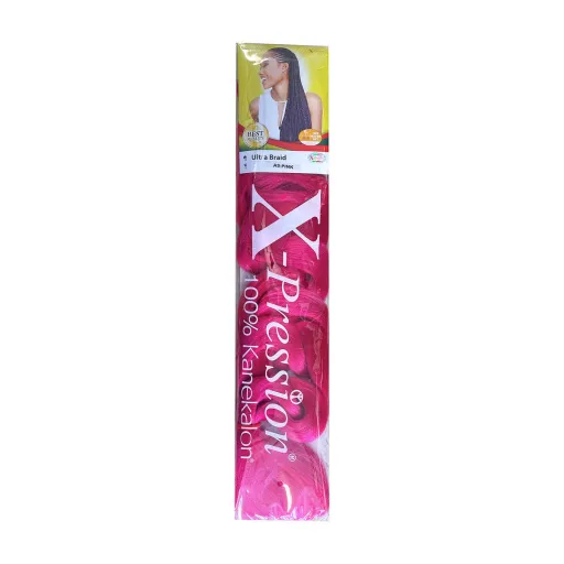 Extensões para o Cabelo X-Pression Pression As Cor de Rosa Sintético