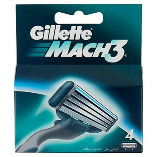 Lâmina Sobresselente para Máquina de Barbear Gillette (4 Unidades) (4 Uds)