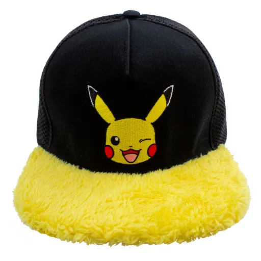 Boné Unissexo Pokémon Pikachu Wink Amarelo Preto Tamanho Único