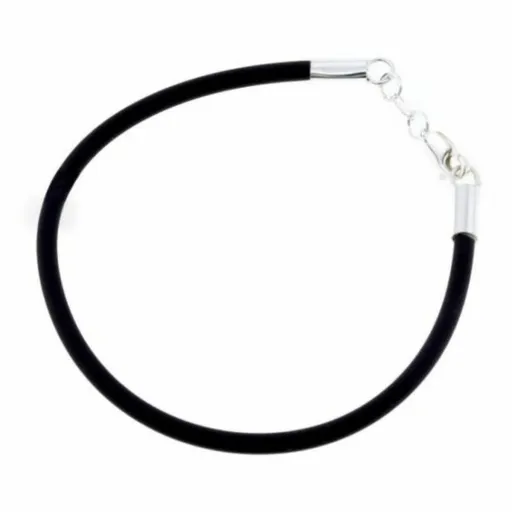 Pulseira Feminino Cristian Lay 54778180 Preto Prata Esterlina Prateado (18 cm)