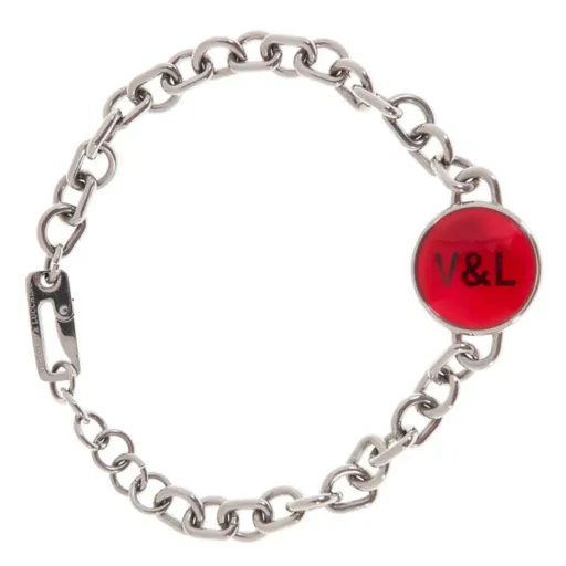 Pulseira Feminino Victorio & Lucchino VJ0074BR Vermelho Aço Prateado