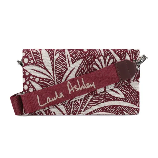 Bolsa Mulher Laura Ashley CRESTON-FLOWER-CLARET-RED Cinzento 24 x 13 x 3 cm