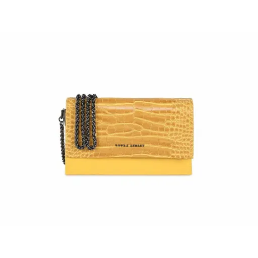 Bolsa Mulher Laura Ashley DUDLEY-CROCO-YELLOW Amarelo 22 x 12 x 5 cm