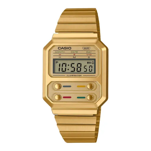 Relógio Unissexo Casio A100WEG-9AEF LED (Ø 33 mm)