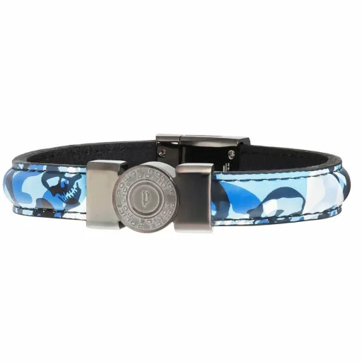 Pulseira Masculino Police PJ25556BLU.03-L Couro 21 cm