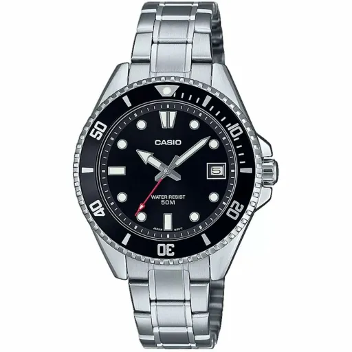 Relógio Masculino Casio MDV-10D-1A1VEF Preto Prateado