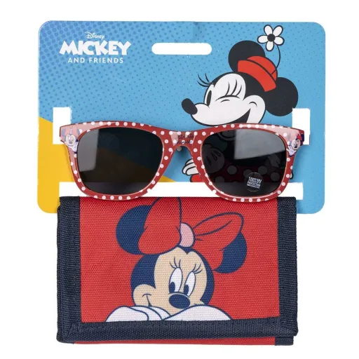 Conjunto de Óculos de Sol e Carteira Minnie Mouse 2 Peças Vermelho