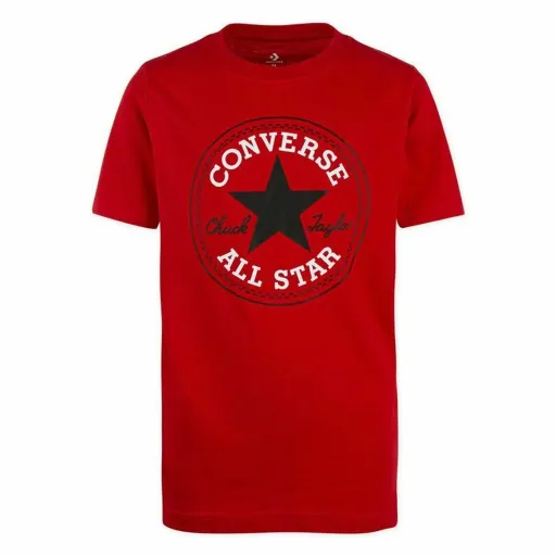 Camisola de Manga Curta Infantil Converse Vermelho 16 Anos