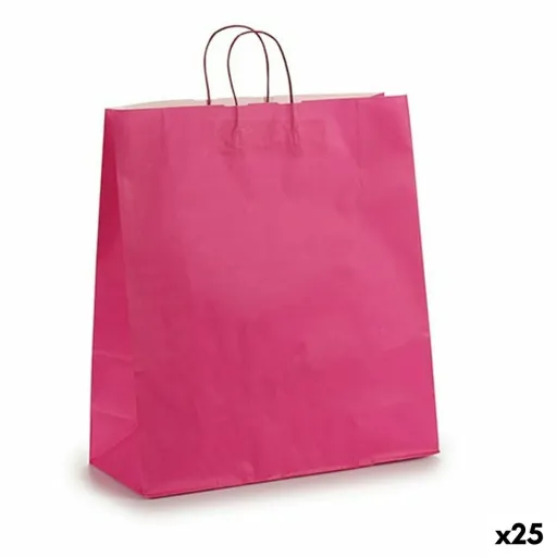 Mala de Papel Cor de Rosa 16 x 57,5 x 46 cm (25 Unidades)