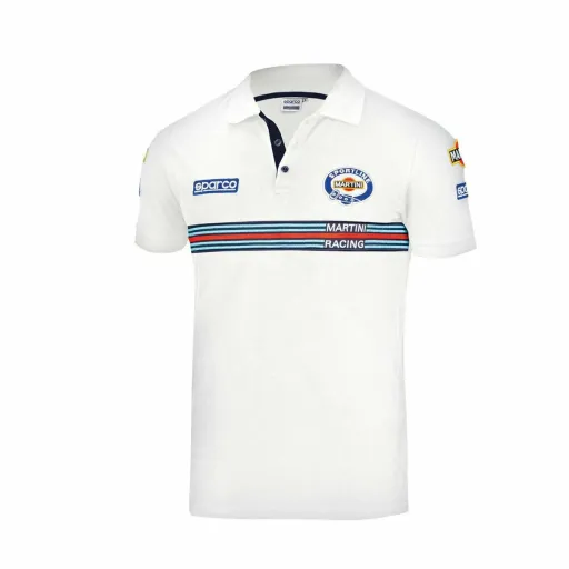 Polo de Manga Curta Sparco MARTINI-R Branco M