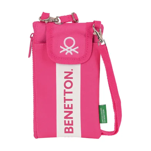 Porta-Moedas Benetton Raspberry Capa para Telemóvel Fúcsia