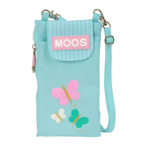 Porta-Moedas Moos Butterflies Bolsa para Telemóvel Azul