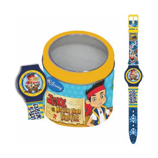 Relógio para Bebês Cartoon JAKE THE PIRATE - TIN BOX (Ø 33 mm)