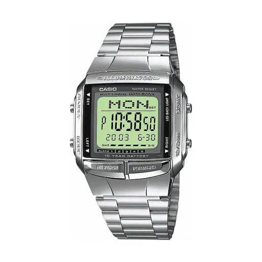 Relógio Masculino Casio DATABANK Prateado (Ø 38 mm)