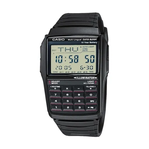 Relógio Masculino Casio DATABANK CALCULATOR Preto Cinzento