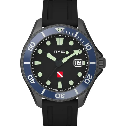 Relógio Masculino Timex DEEP WATER TIBURON AUTOMATIC Preto (Ø 44 mm)