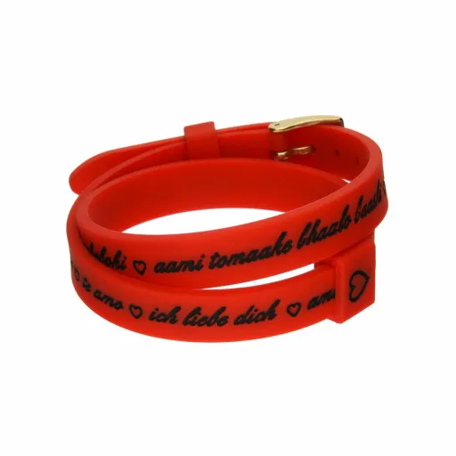 Pulseira Feminino il Mezzometro I LOVE YOU GOLD - BRACCIALE IN SILICONE/SILICONE BRACELET