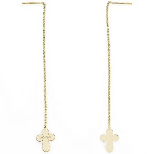 Brincos Femininos Amen CROCE GOLD