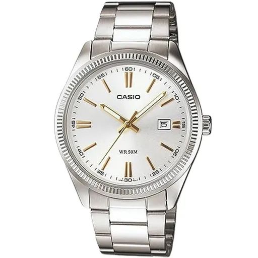 Relógio Masculino Casio DATE - SILVER, GOLD INDEXES (Ø 39 mm)